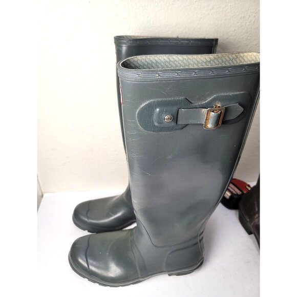 Hunter Green Tall Unisex Pull on Rain Boots Size 9M/10W - Picture 4 of 13